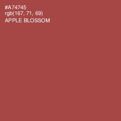 #A74745 - Apple Blossom Color Image